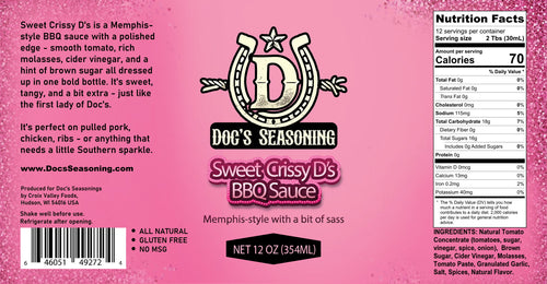 Sauces Sweet Crissy D’s